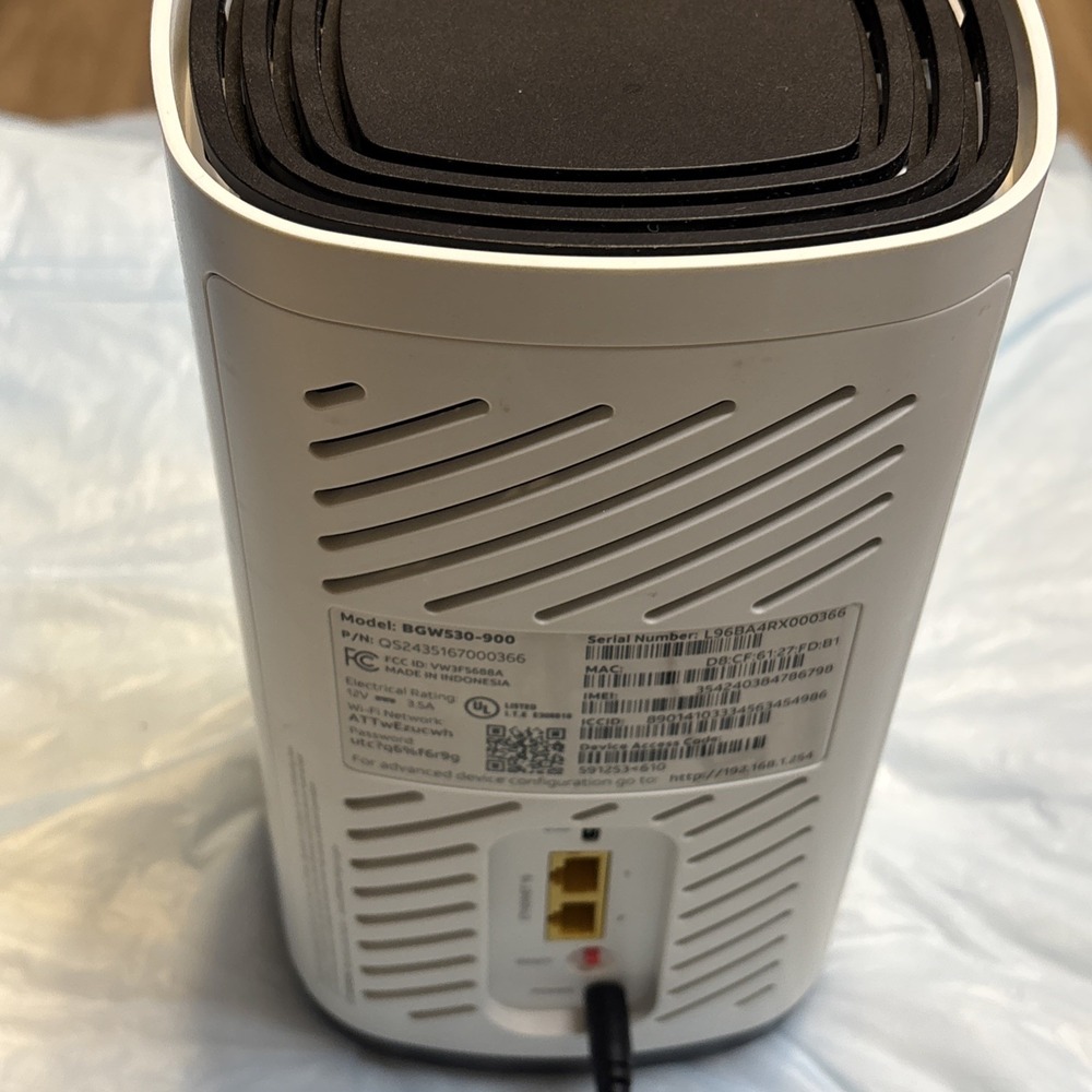 AT&T All-Fi Hub BGW530-900 WiFi Internet Gateway Router Power Tested - Picture 7 of 14